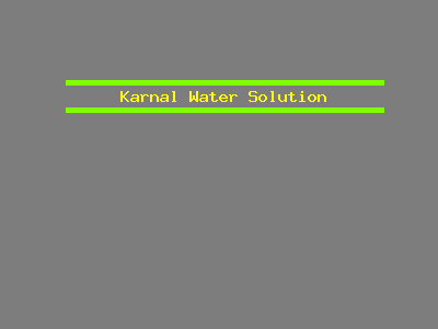 Karnal Water Solution