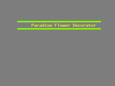 Paradise Flower Decorator