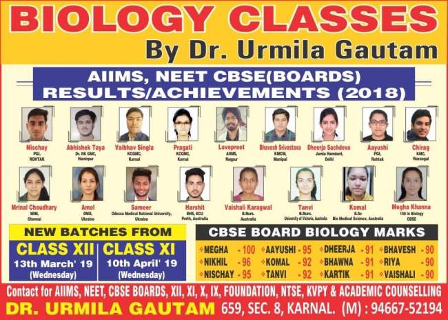 Biology Classes By Dr. Urmila Gautam