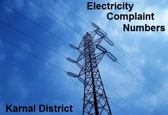 Electricity complaint numbers of Karnal Bijli Board UHBVN